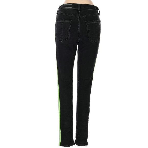 Rag & Bone Size 27 Green Stripe Skinny Jeans - Picture 3 of 4